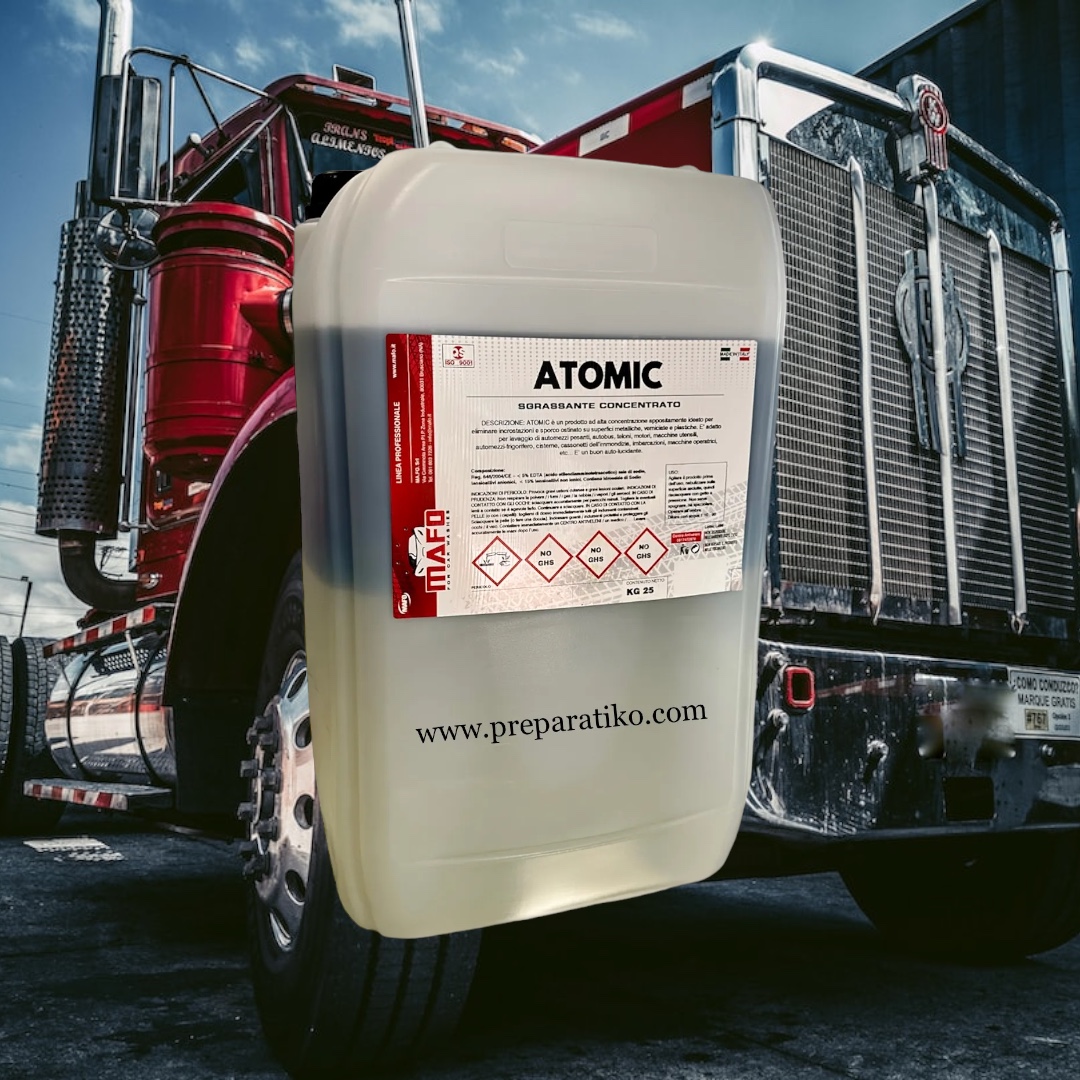 Безконтактен препарат за почистване на автомобили – ATOMIC Mafo Srl професионална серия