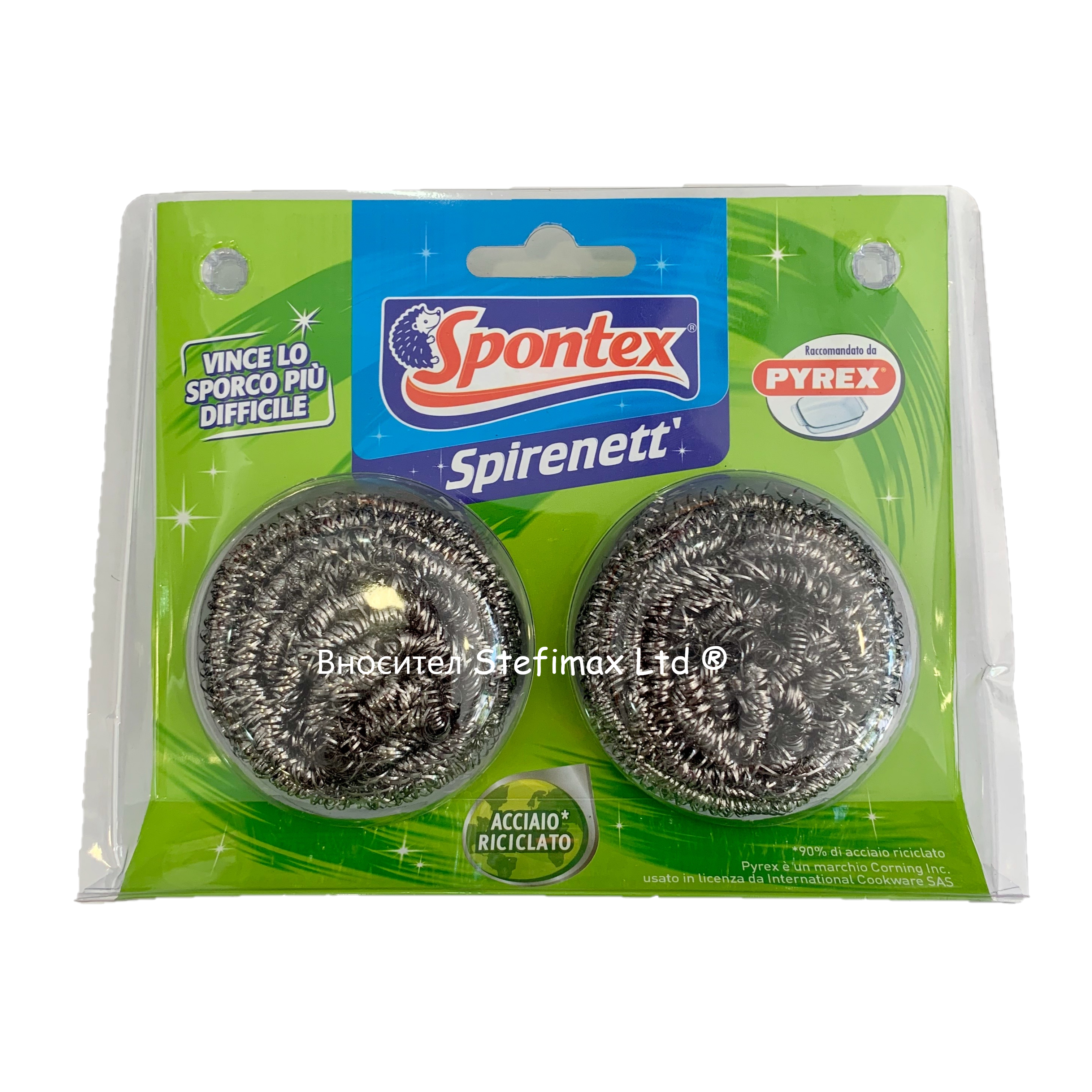 Spontex Spirenett 2 бр неръждаеми кухненски телчета за премахване на упорити замърсявания