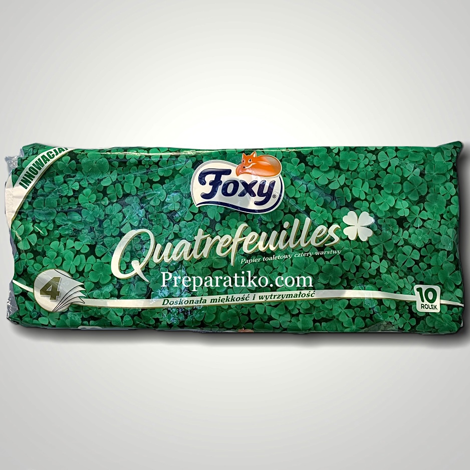 Foxy Quatrefeuilles четирипластова тоалетна хартия 10рола