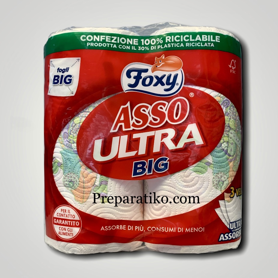 Foxy Asso ultra big двупластова кухненска хартия 2 рола