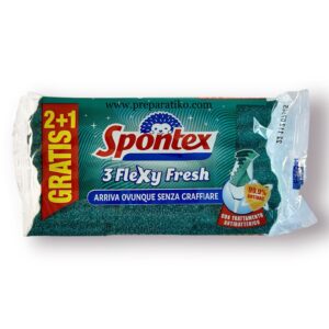 SPONTEX 3 Flexy Fresh антибактериални ненадраскващи гъби за съдове